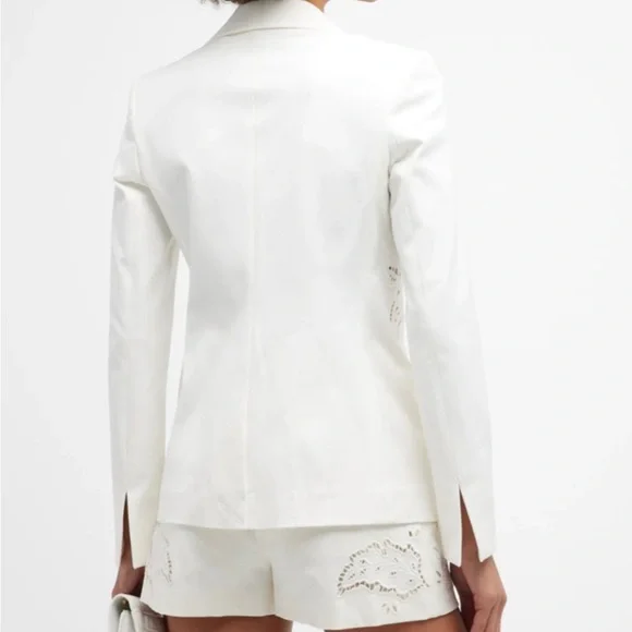 Derek Lam 10 Crosby Winter White Embroidered Blazer - Picture 5 of 7